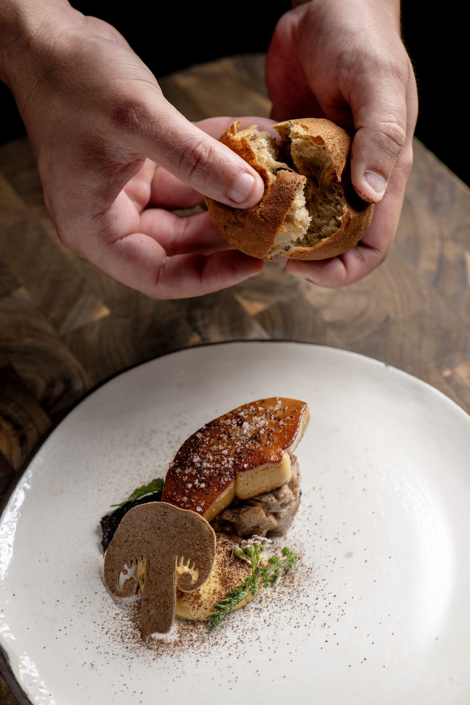 Plat gastronomique du chef Kévin Rigaud - cuisine contemporaine réunionnaise