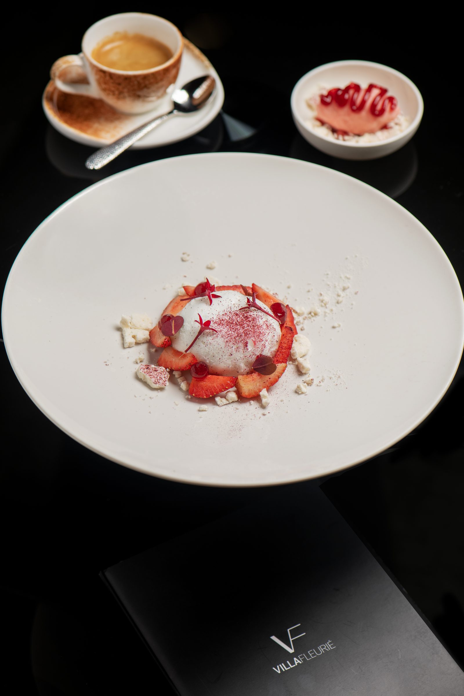 Plat signature Villa Fleurié - cuisine contemporaine